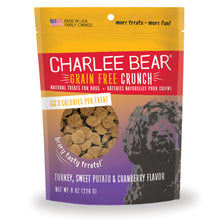 Load image into Gallery viewer, Charlie Bear Turkey, Sweet Potato & Cranberry Crunch Dog Treats, 8oz Bag