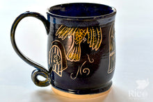 Load image into Gallery viewer, Kitty Mug, Royal Blue & Black