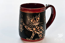 Load image into Gallery viewer, Kitty Mug, Black & Red