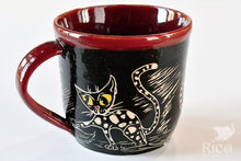 Load image into Gallery viewer, Kitty Mug, Black & Red