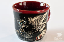 Load image into Gallery viewer, Kitty Mug, Black & Red