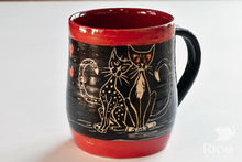 Load image into Gallery viewer, Kitty Mug, Black & Red