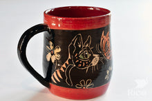 Load image into Gallery viewer, Kitty Mug, Black & Red