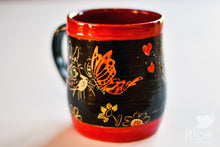 Load image into Gallery viewer, Kitty Mug, Black & Red