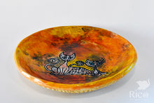 Load image into Gallery viewer, Kitty Dish, Craazy Catz Yellow & Orange