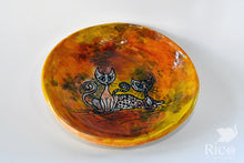 Load image into Gallery viewer, Kitty Dish, Craazy Catz Yellow & Orange