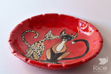 Load image into Gallery viewer, Kitty Dish, Craazy Catz Bright Red
