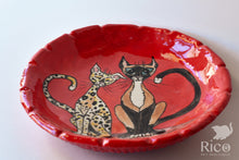Load image into Gallery viewer, Kitty Dish, Craazy Catz Bright Red
