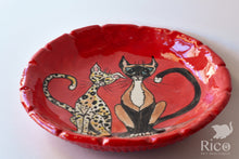 Load image into Gallery viewer, Kitty Dish, Craazy Catz Bright Red
