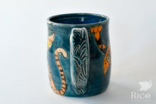 Load image into Gallery viewer, Kitty Mug, Dark Turquoise