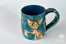 Load image into Gallery viewer, Kitty Mug, Dark Turquoise