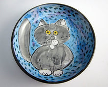 Load image into Gallery viewer, Grey Tabby Cat Feeding Dish