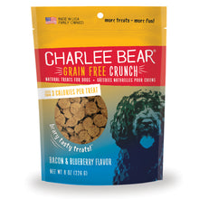 Load image into Gallery viewer, Charlee Bear Bacon &amp; Blueberry Crunch Dog Treats, 8oz Bag
