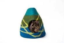 Load image into Gallery viewer, Cat Cave, Black Stripe Chimnea
