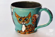 Load image into Gallery viewer, Kitty Mug, Turquoise
