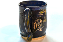 Load image into Gallery viewer, Kitty Mug, Royal Blue &amp; Black
