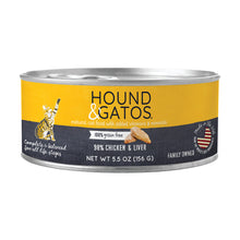 Load image into Gallery viewer, Hound &amp; Gatos 98% Chicken &amp; Liver Grain Free Canned Cat Food, 5.5 oz - Case of 24
