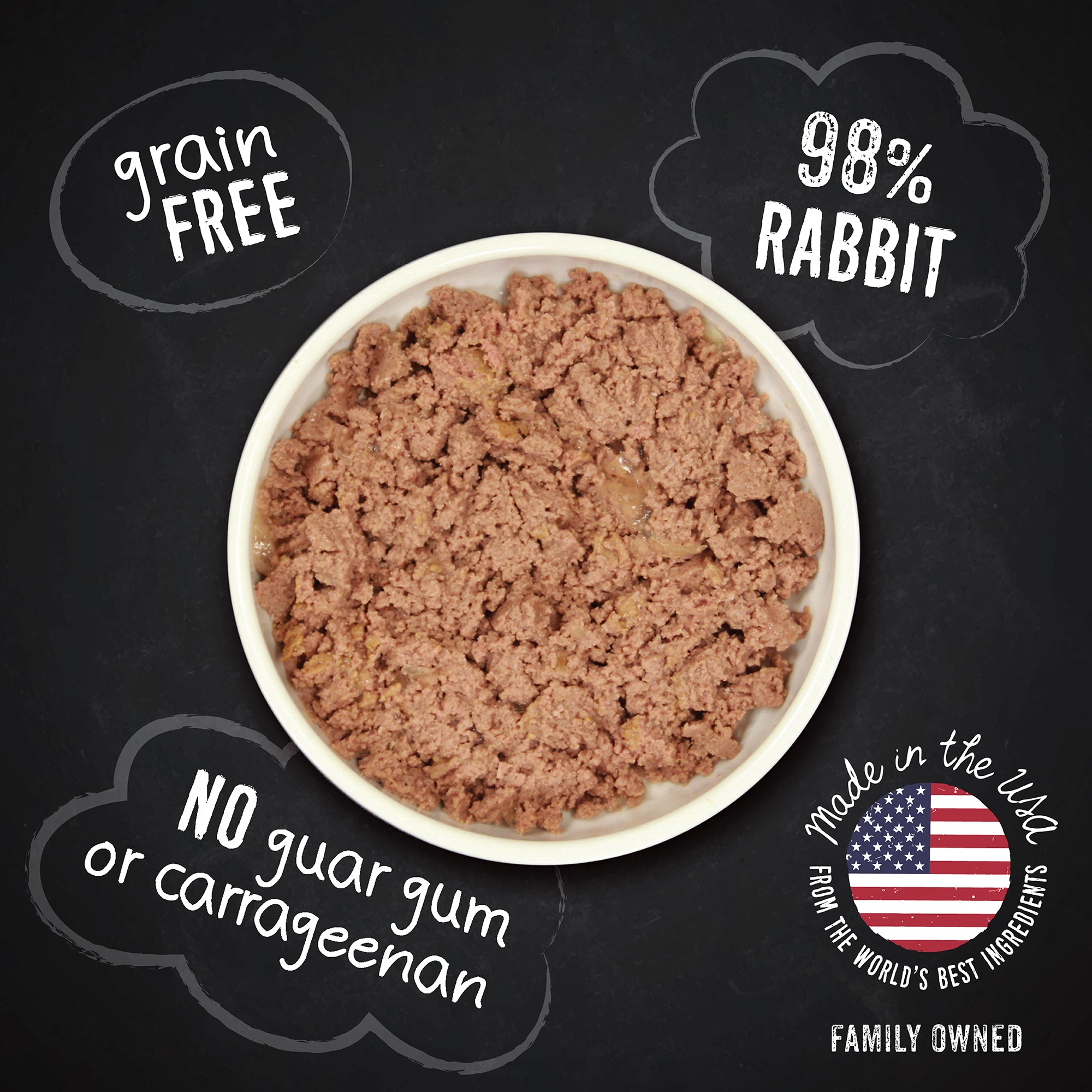 Hound Gatos 98 Rabbit Grain Free Canned Cat Food 5.5 oz Case of Rico Pet Boutique