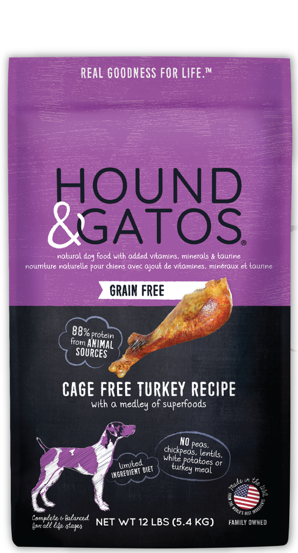Hound & Gatos Grain-Free Cage Free Turkey Recipe for Dogs